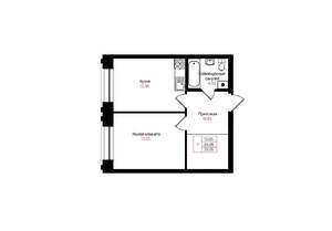 1-к квартира, вторичка, 40м2, 13/25 этаж