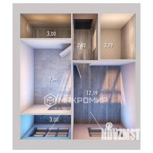 1-к квартира, вторичка, 34м2, 10/10 этаж