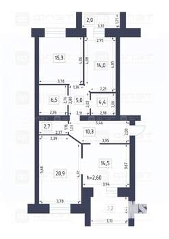 3-к квартира, вторичка, 94м2, 5/10 этаж
