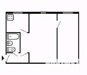 2-к квартира, вторичка, 42м2, 1/5 этаж