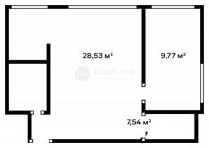 2-к квартира, вторичка, 42м2, 4/4 этаж