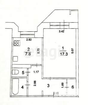 1-к квартира, вторичка, 39м2, 14/18 этаж