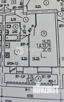 1-к квартира, вторичка, 34м2, 5/9 этаж