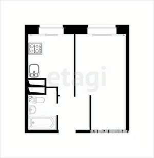 1-к квартира, вторичка, 38м2, 3/10 этаж