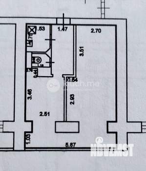 1-к квартира, вторичка, 44м2, 5/14 этаж