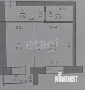 1-к квартира, вторичка, 35м2, 2/5 этаж