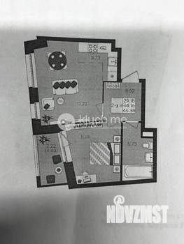 2-к квартира, вторичка, 47м2, 4/22 этаж