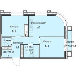 2-к квартира, вторичка, 49м2, 10/14 этаж