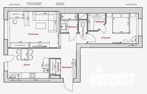 2-к квартира, вторичка, 84м2, 10/16 этаж