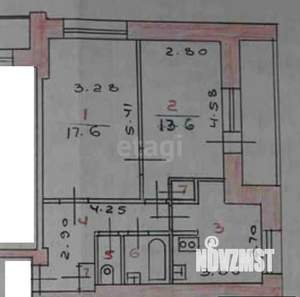 2-к квартира, вторичка, 51м2, 5/14 этаж