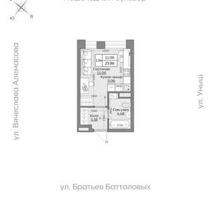 1-к квартира, вторичка, 24м2, 7/24 этаж