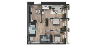 3-к квартира, вторичка, 82м2, 5/25 этаж