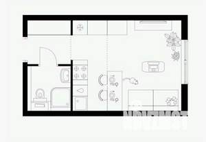 Студия квартира, вторичка, 13м2, 5/5 этаж