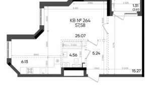 2-к квартира, вторичка, 58м2, 18/23 этаж
