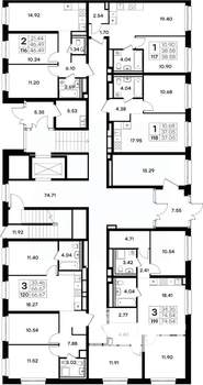 3-к квартира, вторичка, 67м2, 1/8 этаж