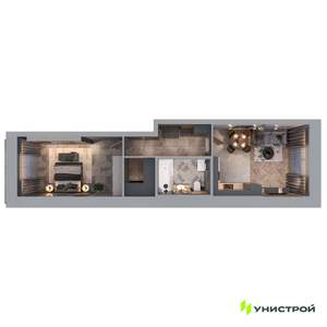 1-к квартира, вторичка, 44м2, 6/8 этаж