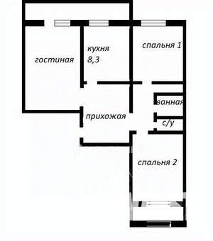 3-к квартира, вторичка, 66м2, 7/9 этаж