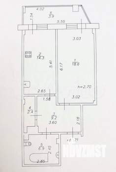 1-к квартира, вторичка, 51м2, 4/16 этаж