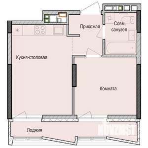 1-к квартира, строящийся дом, 38м2, 3/23 этаж