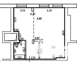 Студия квартира, вторичка, 45м2, 10/10 этаж