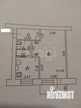 1-к квартира, вторичка, 30м2, 4/4 этаж