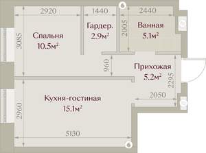 1-к квартира, вторичка, 39м2, 2/8 этаж