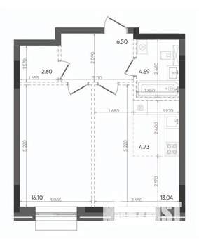 2-к квартира, вторичка, 48м2, 3/14 этаж
