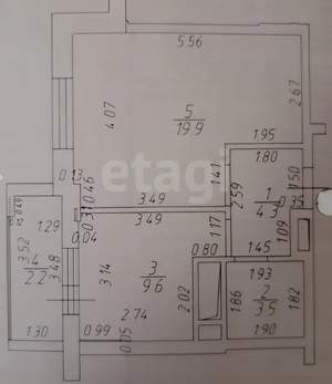 1-к квартира, вторичка, 35м2, 16/1 этаж
