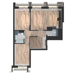 2-к квартира, вторичка, 68м2, 8/25 этаж