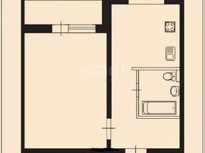 1-к квартира, вторичка, 34м2, 1/9 этаж