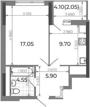 1-к квартира, вторичка, 40м2, 16/25 этаж