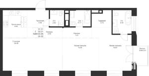 2-к квартира, вторичка, 94м2, 3/9 этаж