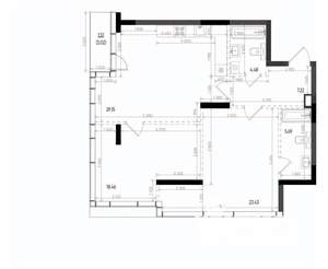 2-к квартира, вторичка, 90м2, 15/22 этаж