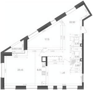 2-к квартира, вторичка, 99м2, 8/18 этаж
