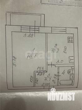 1-к квартира, вторичка, 37м2, 3/15 этаж
