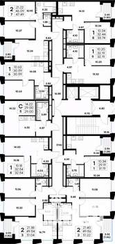 1-к квартира, строящийся дом, 31м2, 2/20 этаж