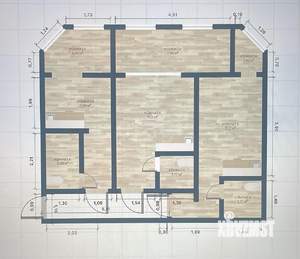2-к квартира, вторичка, 46м2, 1/5 этаж
