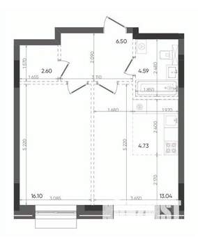 2-к квартира, вторичка, 48м2, 8/14 этаж