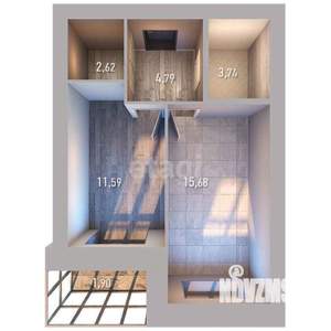 1-к квартира, вторичка, 40м2, 6/9 этаж