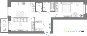 2-к квартира, вторичка, 60м2, 6/10 этаж