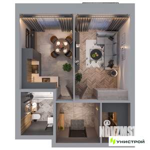 1-к квартира, вторичка, 38м2, 5/8 этаж