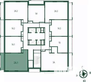 2-к квартира, вторичка, 59м2, 22/25 этаж