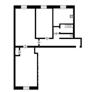 3-к квартира, вторичка, 60м2, 2/5 этаж