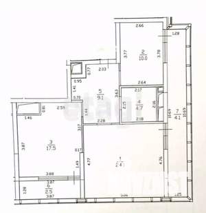 2-к квартира, вторичка, 143м2, 6/6 этаж