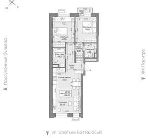 3-к квартира, вторичка, 67м2, 2/24 этаж