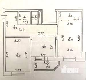 2-к квартира, вторичка, 62м2, 14/23 этаж
