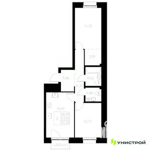 2-к квартира, вторичка, 64м2, 4/8 этаж
