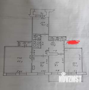 4-к квартира, вторичка, 104м2, 7/9 этаж