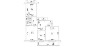 3-к квартира, вторичка, 66м2, 8/9 этаж