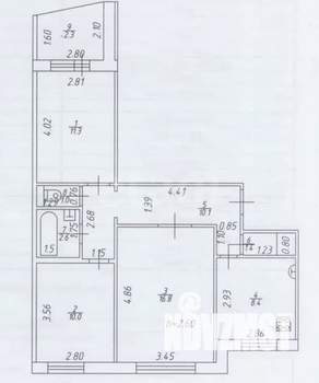 3-к квартира, вторичка, 62м2, 4/9 этаж